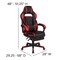 Emma and Oliver Gaming Desk Set - Cup/Headset Holder/Reclining & Footrest